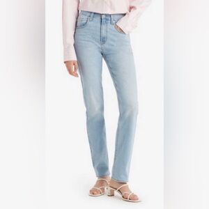 LEVI’s Signature High-Rise Straight Jeans in Light Blue